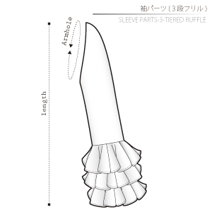 3-tiered ruffle sleeve Sewing Patterns Cosplay Costumes how to make Free Where to buy