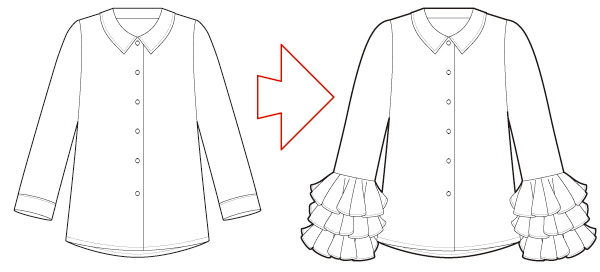 3-Tiered Ruffle Sleeve Free Sewing Patterns How To Make Cosplay Costumes Free Where to buy