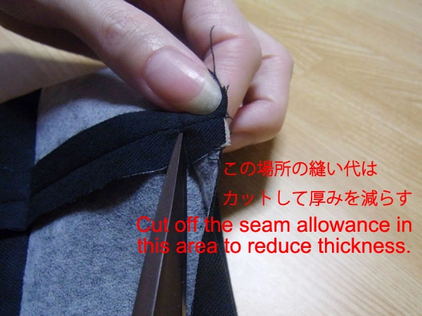 Pressing cuff seam allowances open