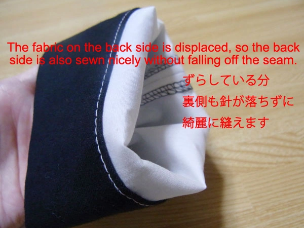 Completed sewing of sleeve cuff