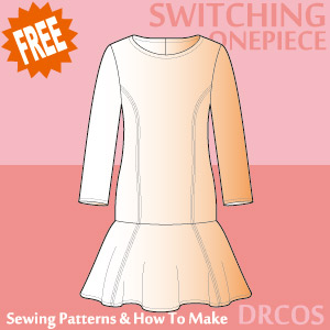 Switching Dress(Flared Hemline) Sewing Patterns Cosplay Costumes how to make Free Where to buy