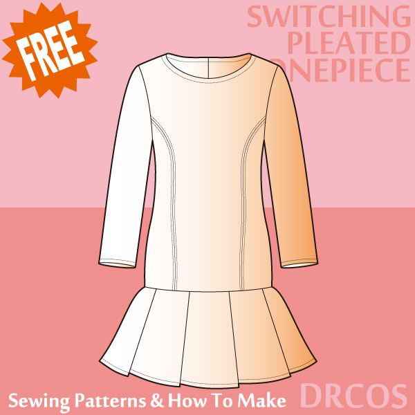 Switching Pleat Dress Free Sewing Patterns