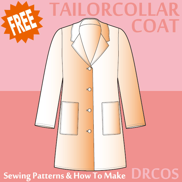 Tailor collar coat Free sewing patterns & how to make