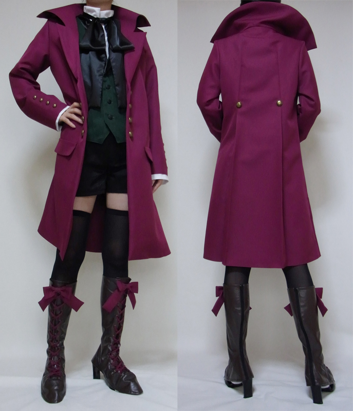 Tailored Collar Half Coat Black Butler Cosplay Costume photo