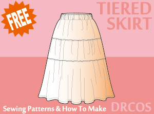 Tiered Skirt Sewing Patterns Cosplay Costumes how to make Free Where to buy