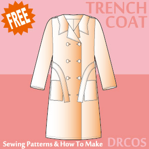 Trench Coat Sewing Patterns Cosplay Costumes how to make Free Where to buy