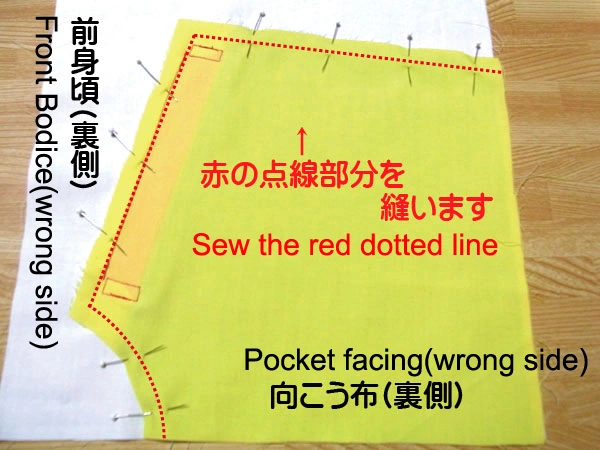 Joining pocket facing and pocket piece